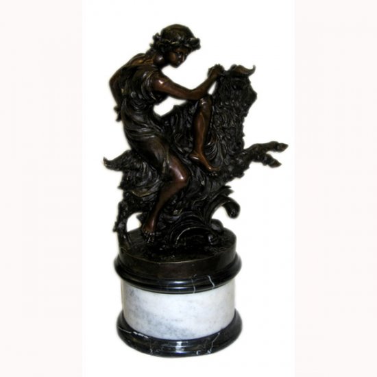 Bronze Woman with Goat - Click Image to Close