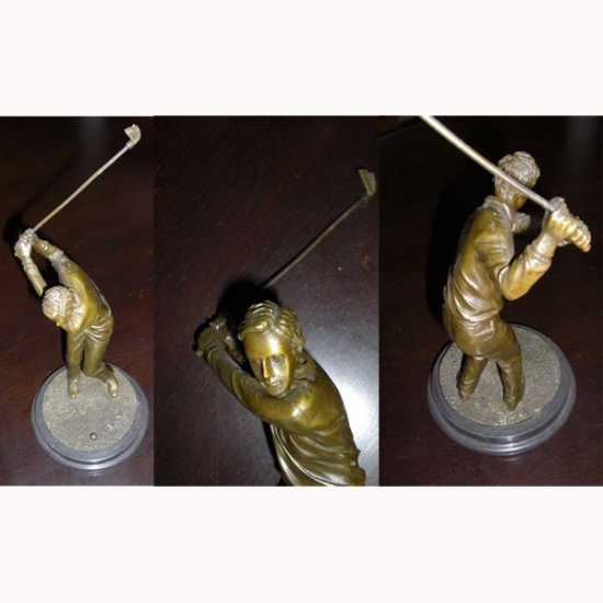 Bronze Small Golfer - Click Image to Close