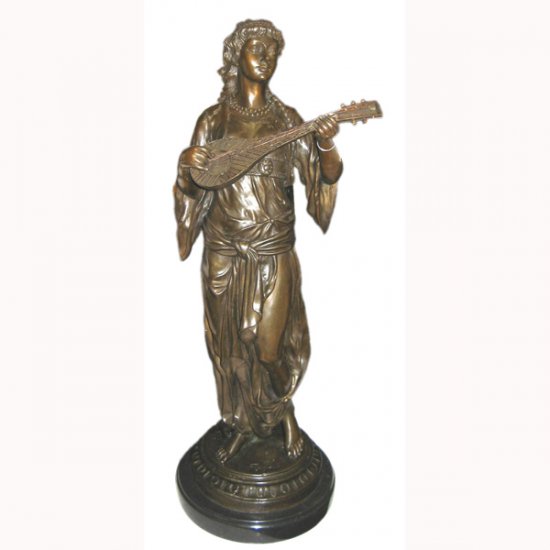 Bronze Gypsy with Mandolin - Click Image to Close
