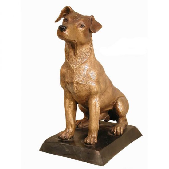 Bronze " Jack Russell " Dog - Click Image to Close