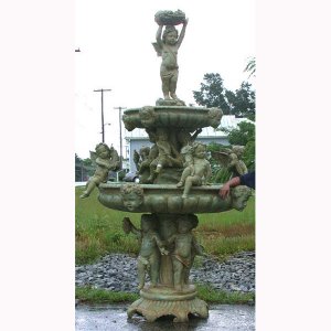 Bronze 3 Tier Cupid Fountain