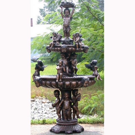 Bronze Cupid Fountain - Click Image to Close