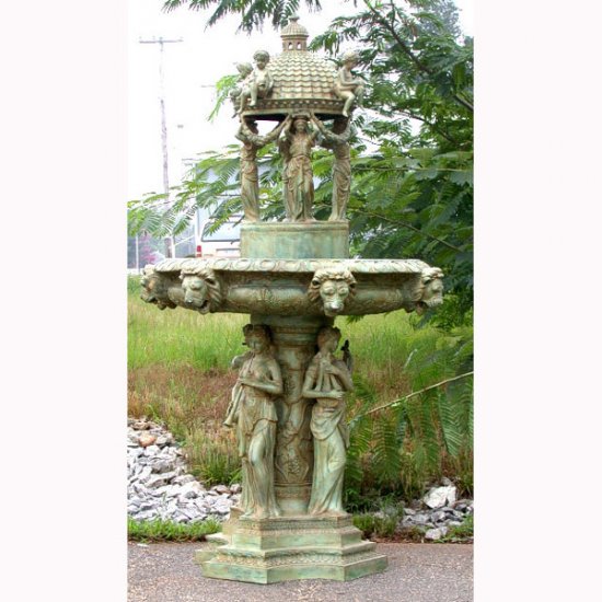 Bronze 4 Ladies Dome Fountain - Click Image to Close