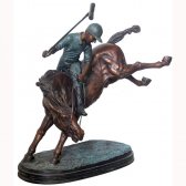 Bronze Polo Player Statue