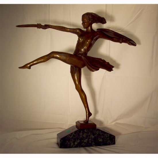Bronze Woman with Sword - Click Image to Close
