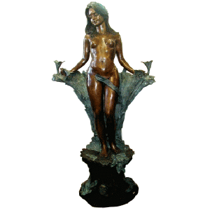 Bronze Nude Woman Fountain