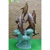 Bronze Dolphins Fountain