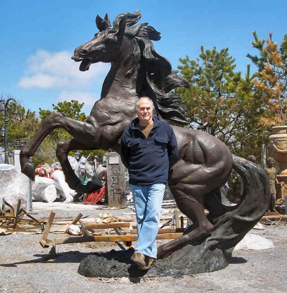 Bronze Monumental rearing Horse