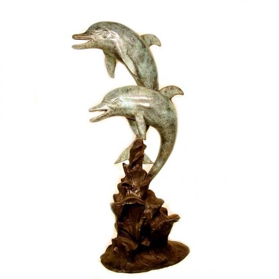 Bronze Two Dolphins - Click Image to Close