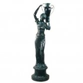 Bronze Woman With Vase Fountain