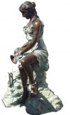 Bronze Sitting Lady with Jar