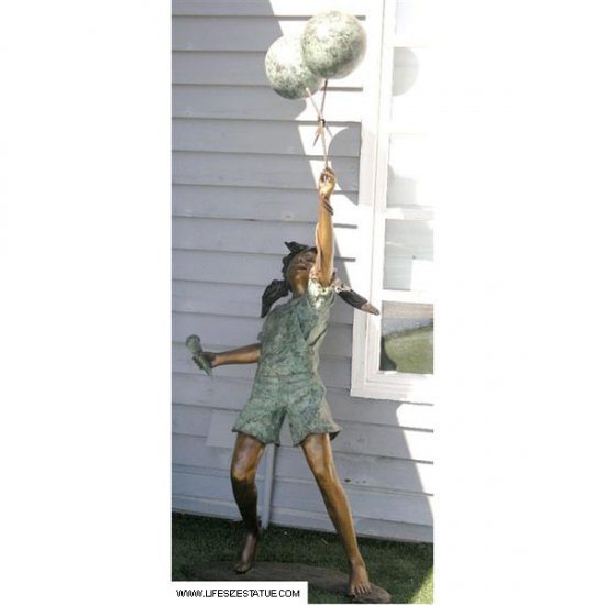 Bronze Girl with Balloons - Click Image to Close