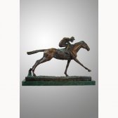 Bronze Jockey on Horse