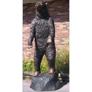 Bronze Bear on Rock