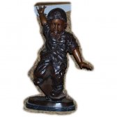 Bronze Boy on SkateBoard