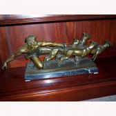 Bronze Male with Dogs Bronze Male with Dogs