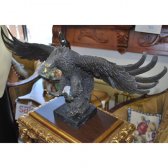 Bronze Eagle with Marble Base Bronze Eagle with Marble Base