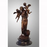 Bronze Female with Cupid