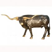 Bronze Longhorn Steer Statue
