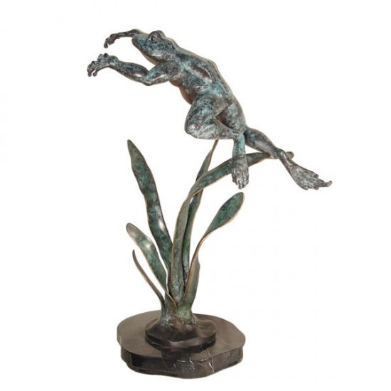 Bronze Frog Statue - Click Image to Close