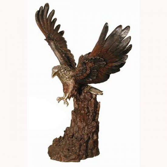 Bronze Eagle on Tree - Click Image to Close