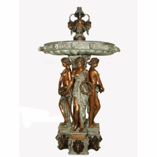 Bronze Four Season Fountain - Click Image to Close