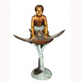 Bronze Boy On Turtle