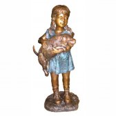 Bronze Girl holding a Dog Bronze Girl holding a Dog
