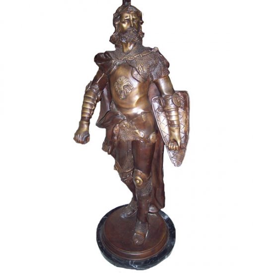 Bronze Knight Sculpture - Click Image to Close