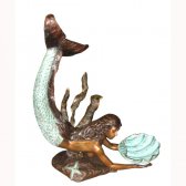 Bronze Mermaid Swimming Fountain