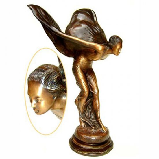 Spirit of Ecstasy Bronze Sculpture - Click Image to Close