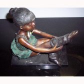 Bronze sitting Ballerina