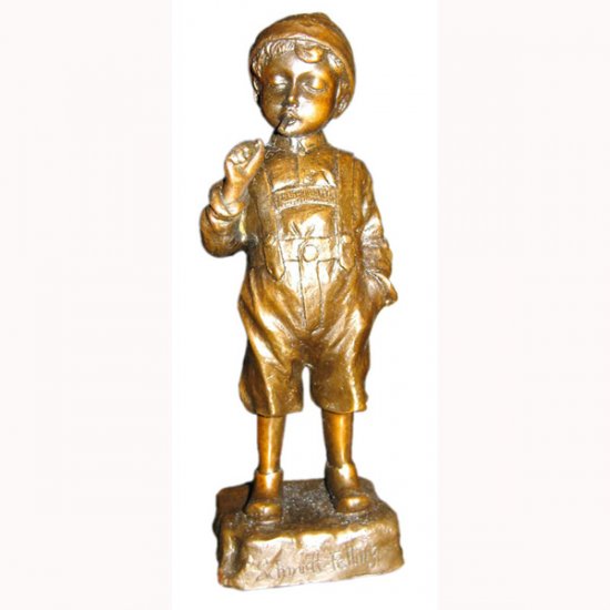Bronze Smoking Boy - Click Image to Close