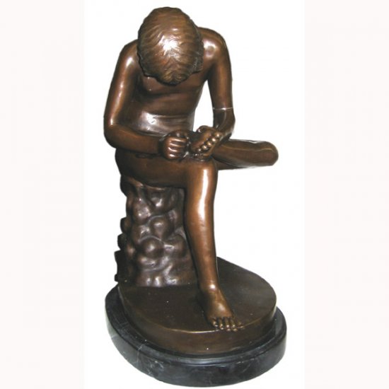 Bronze sitting Boy - Click Image to Close