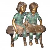 Bronze Children on Bench