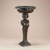 Bronze Pedestal Fountain Child Facing Right