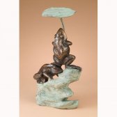 Bronze Under the Lily Pad Fountain