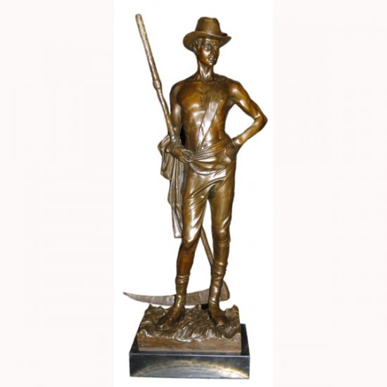 Bronze Man with Sickel - Click Image to Close