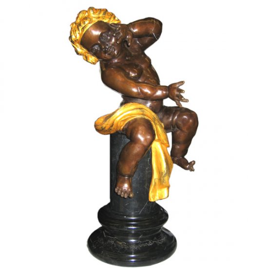Bronze Sitting Boy - Click Image to Close