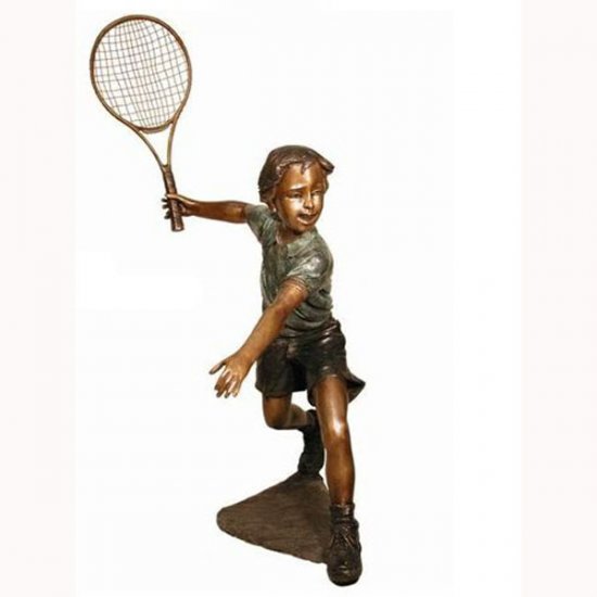 Bronze Tennis Player - Click Image to Close