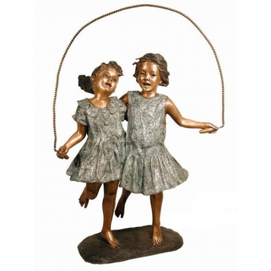 Bronze Two Girl's skipping Rope - Click Image to Close