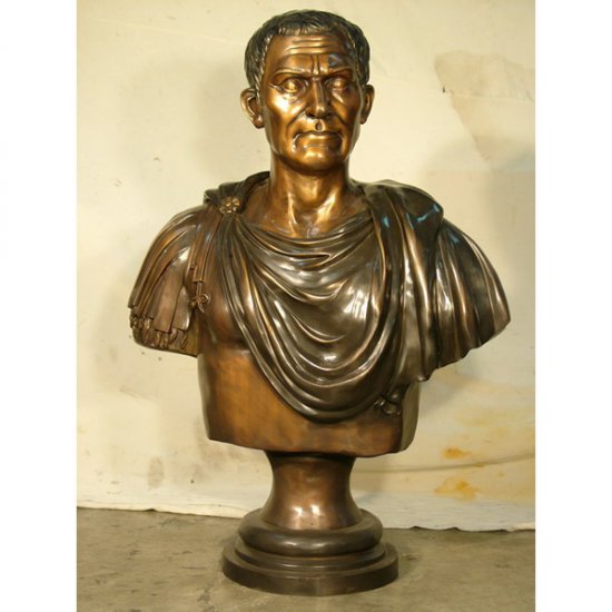 Bronze Julius Caesar Bust - Click Image to Close