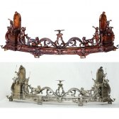 Bronze oval shape Fireplace Fender