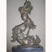 Fighting Bronze Horses