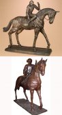Bronze Jockey on Horse