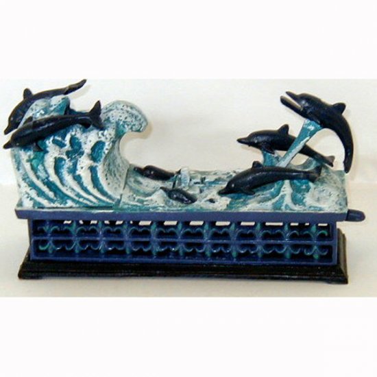 Cast Iron Mechanical Dolphine Bank - Click Image to Close