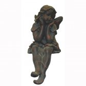 Fiberglass Fairy with Hands on Cheek