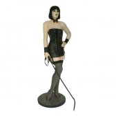 Erotic Girl with Whip Statue