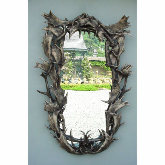 Large Antler Mirror - Click Image to Close