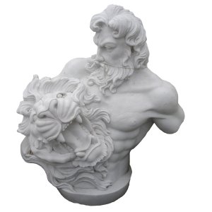 Marble Zeus Bust with Lion Head